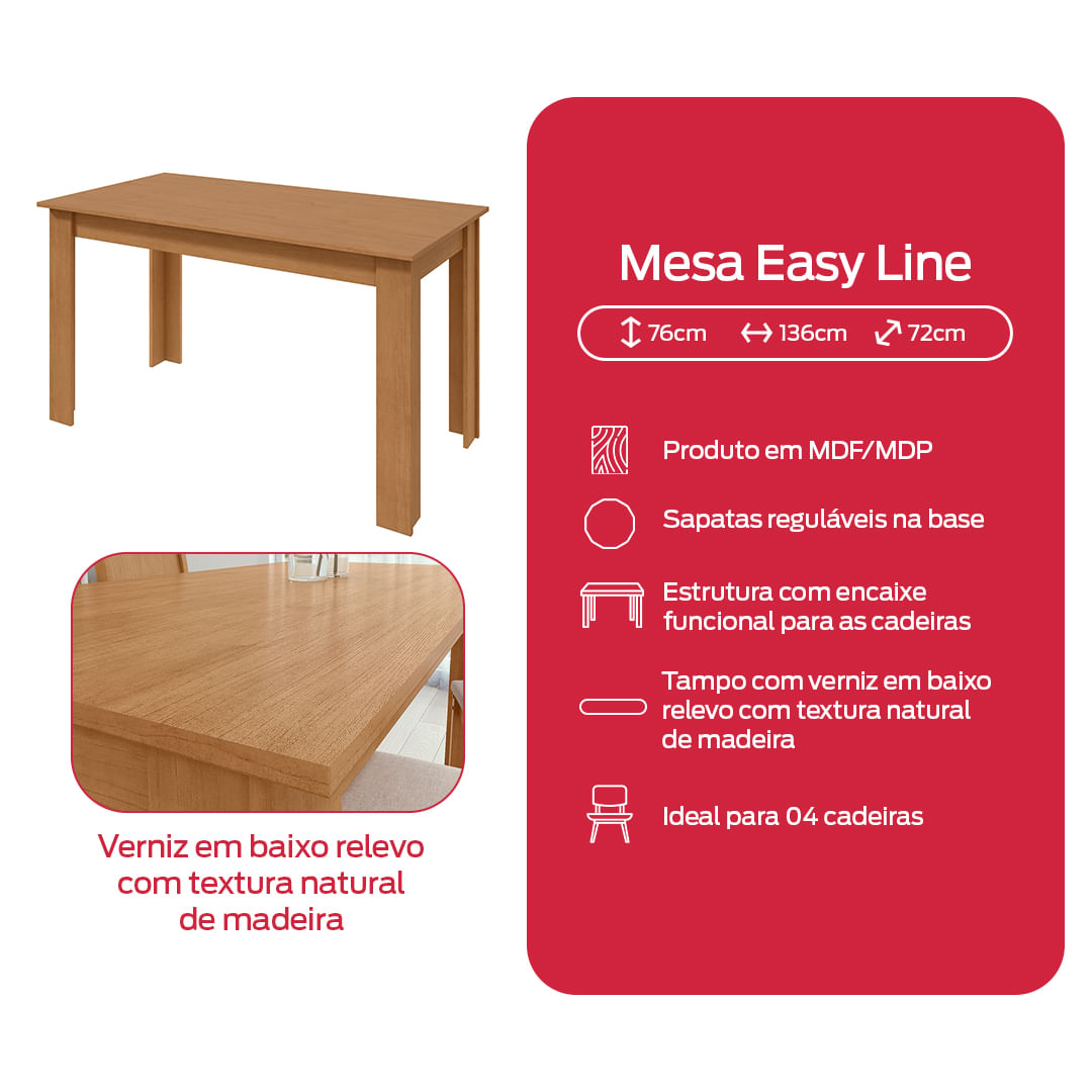 FICHA TECNICA - MESA EASY LINE AC